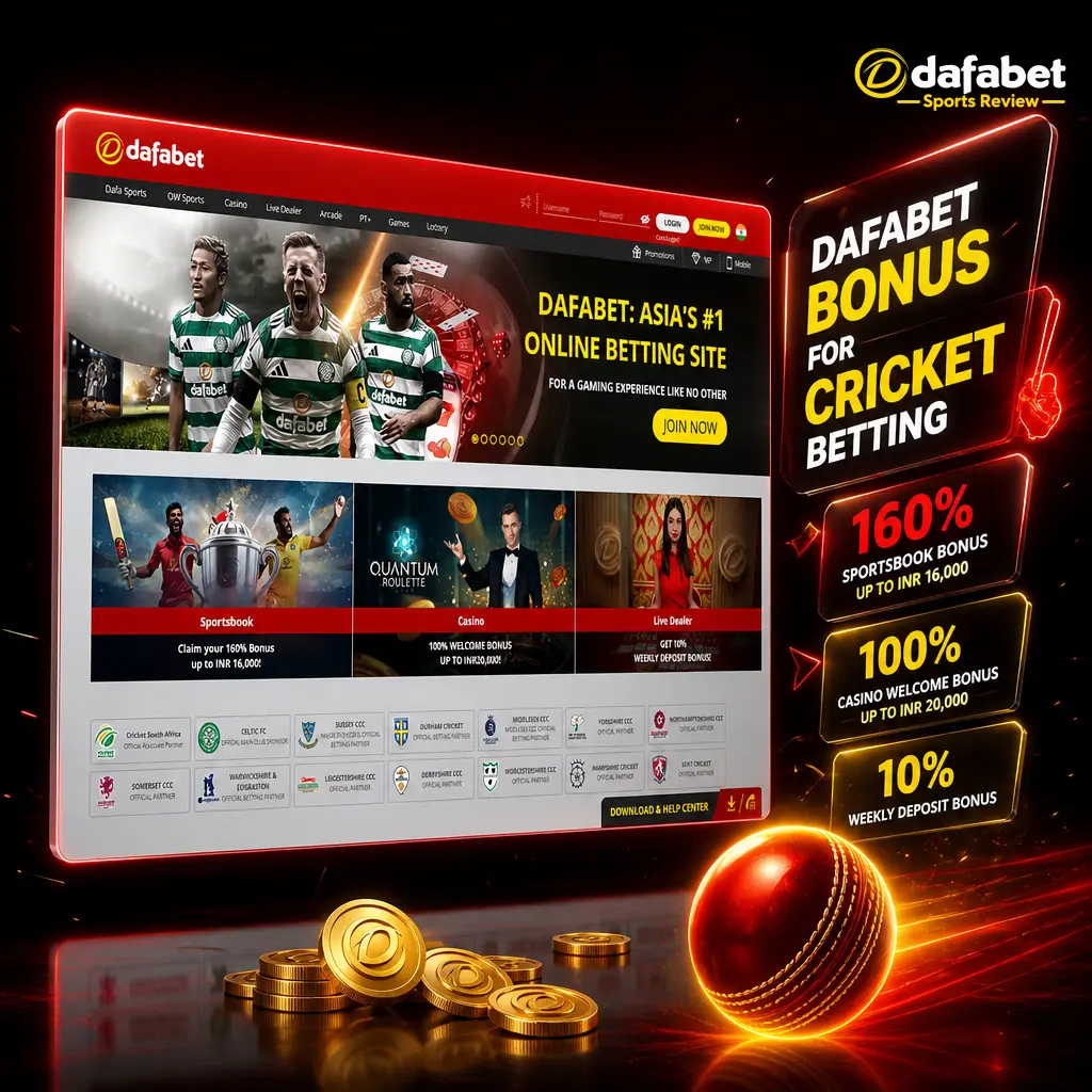 Dafabet cricket betting bonus: 200% deposit match up to INR 20,000 for new users on IPL, T20 World Cup, and Asia Cup bets.