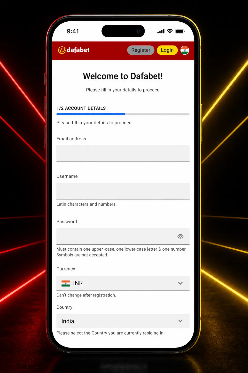 Step-by-step guide to signing up and placing a cricket bet on Dafabet, from registration to selecting a betting market.