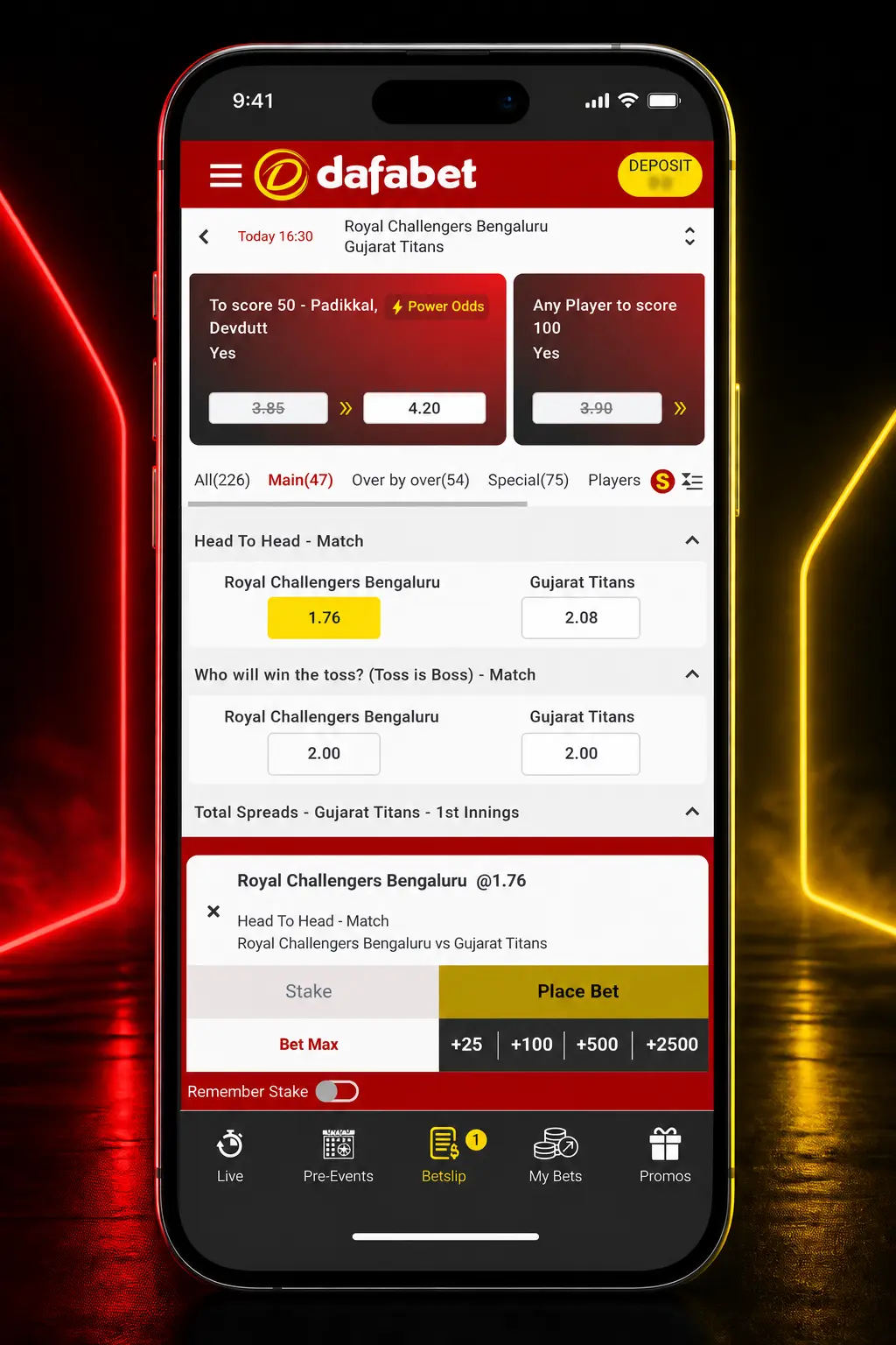 Step-by-step guide to registering, depositing, and placing a football bet on Dafabet in India
