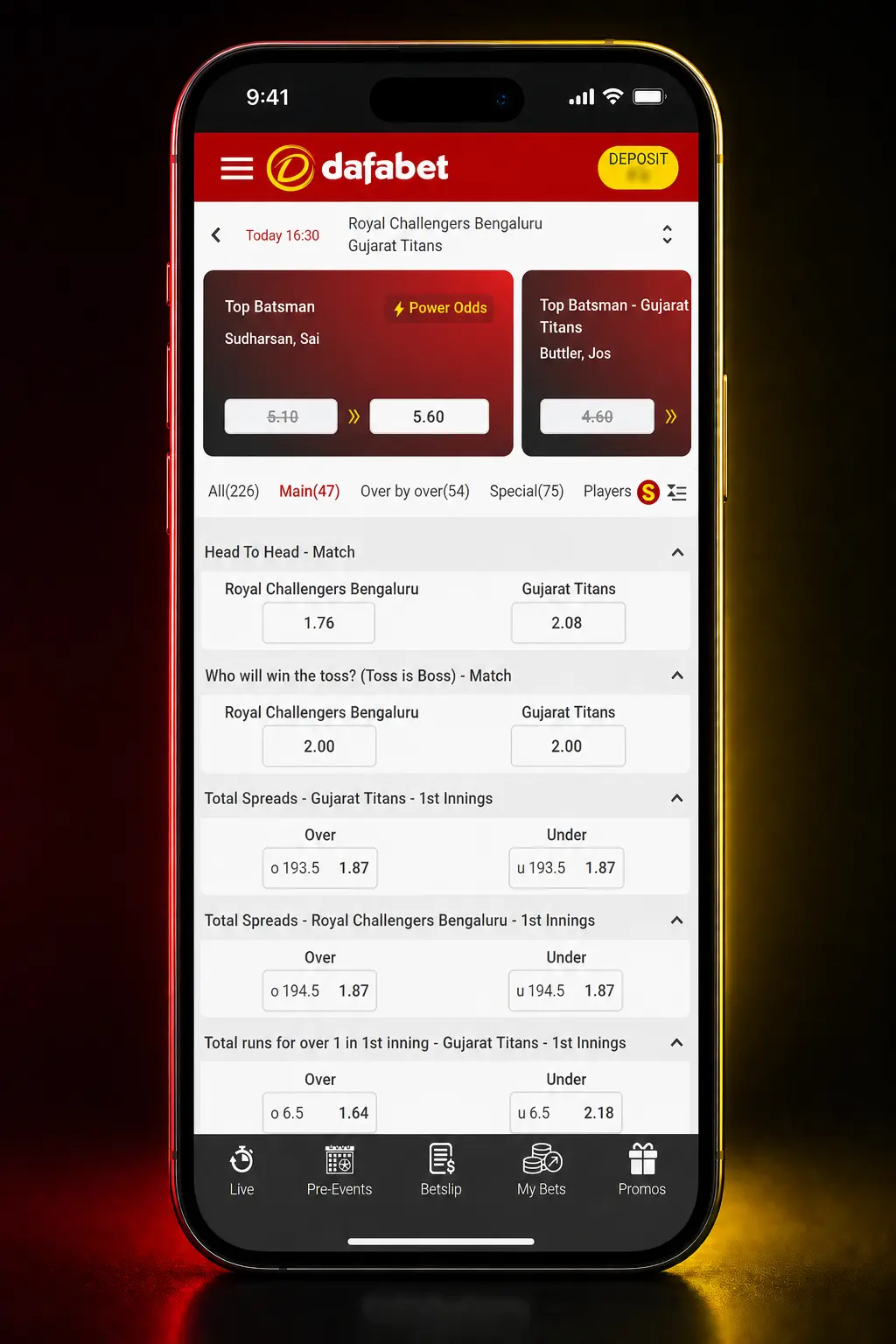 Step-by-step guide to signing up and placing a horse racing bet on Dafabet, shown on a mobile screenshot