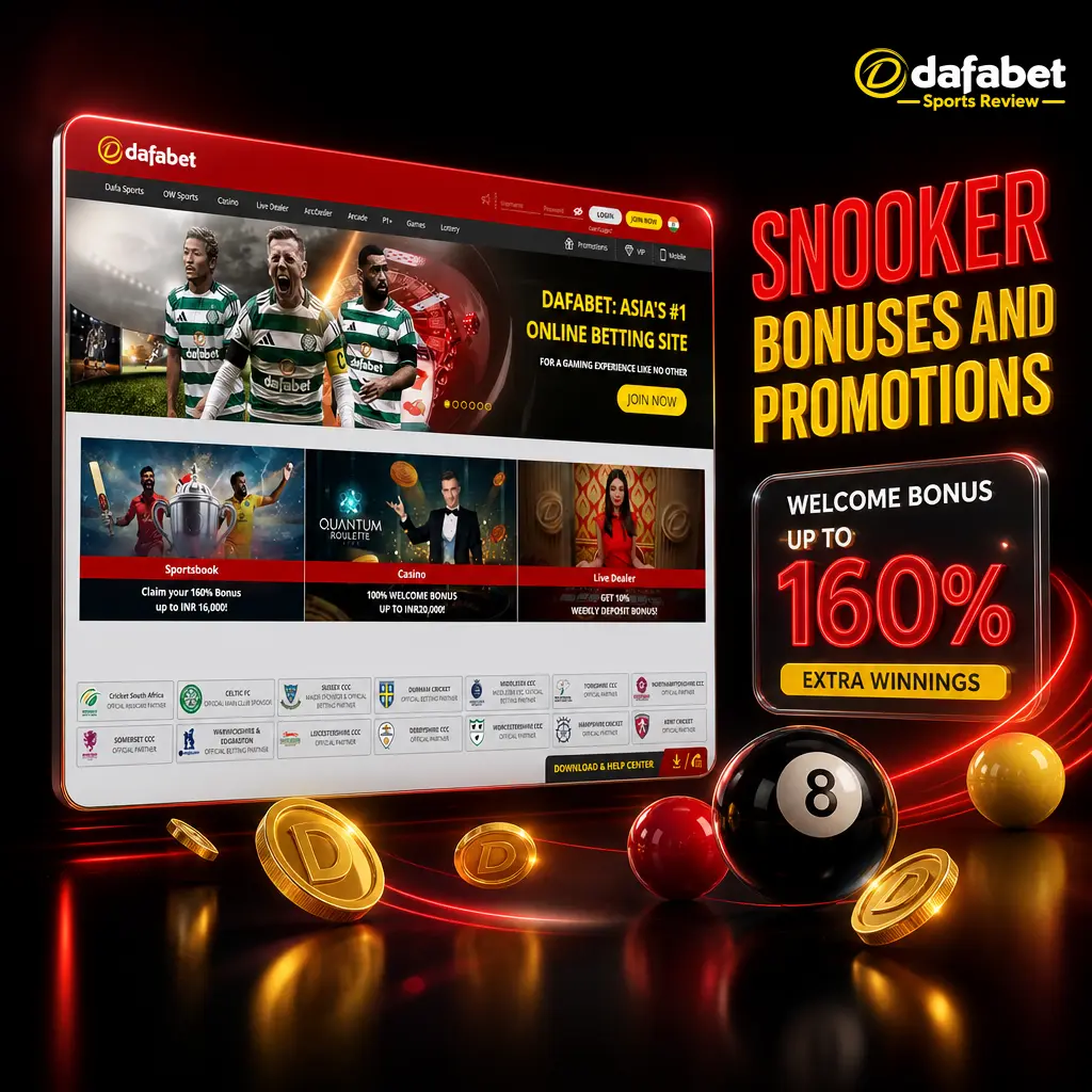 Dafabet snooker welcome bonus 200% up to INR 20,000 with accumulator boosts during Triple Crown ranking events