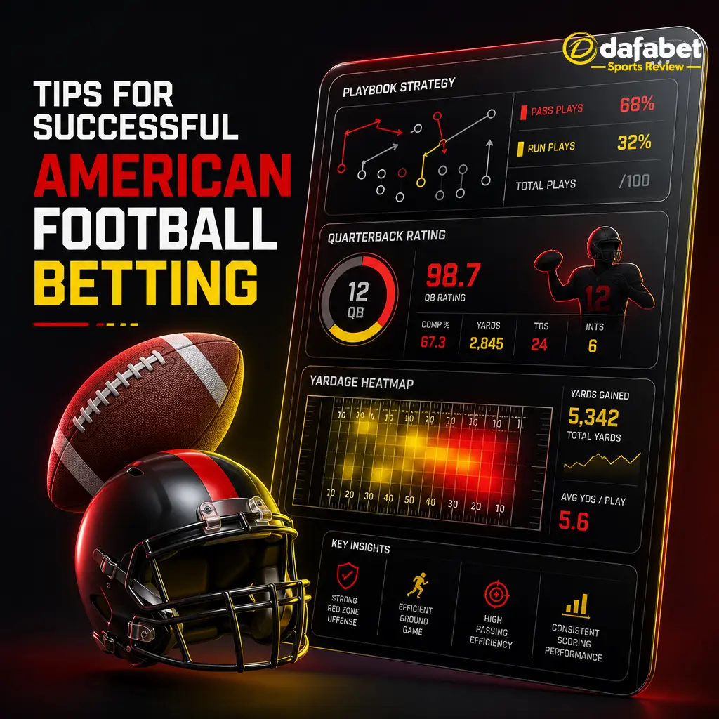 Tips for successful American football betting on Dafabet: team form, player stats, injuries, and smart bankroll management.