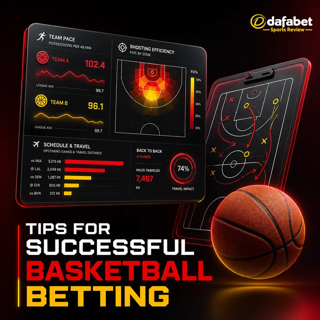 Tips for successful basketball betting on Dafabet: pace, injuries, home court advantage, and bankroll management strategies.