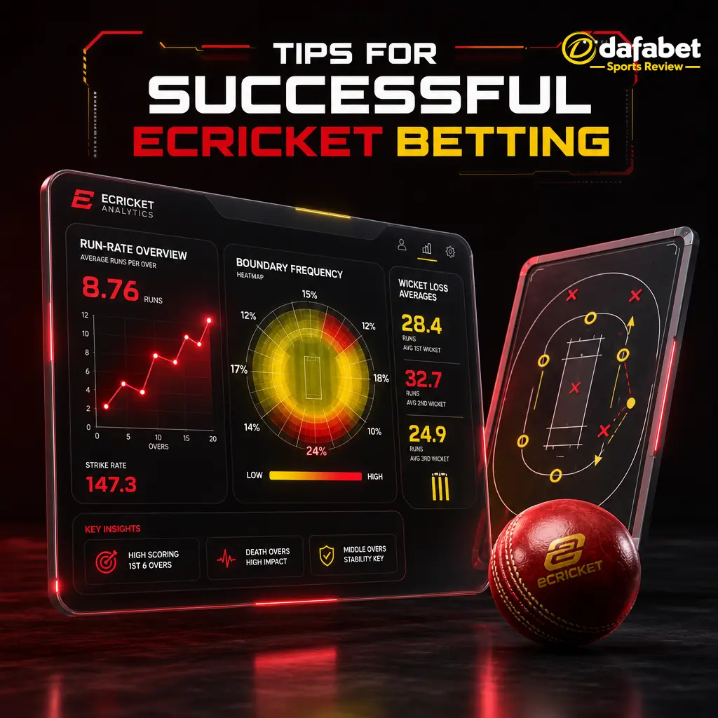 Data-driven tips for eCricket betting: track shot timing, format-specific win rates, powerplay execution, and bankroll staking strategy.