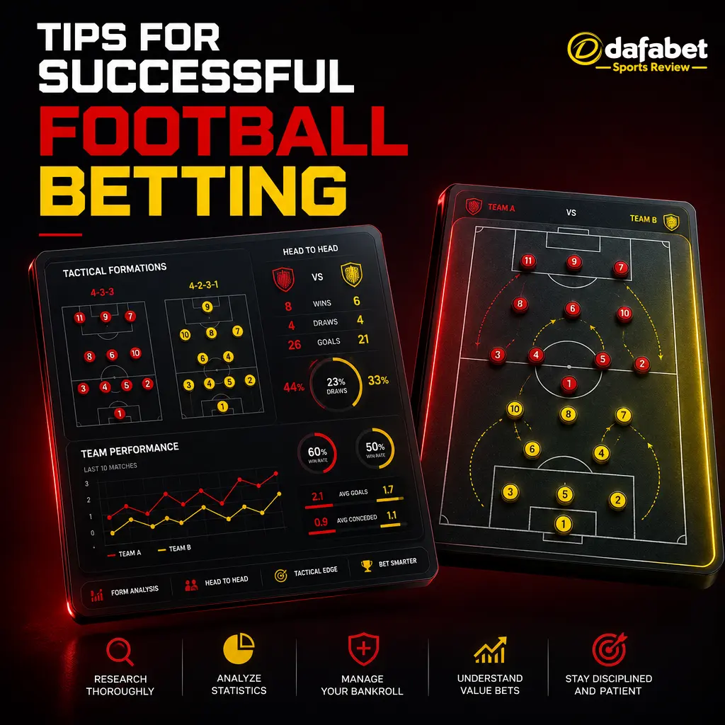 Football betting tips covering form analysis, bankroll management, odds comparison, and market selection for smarter wagers.