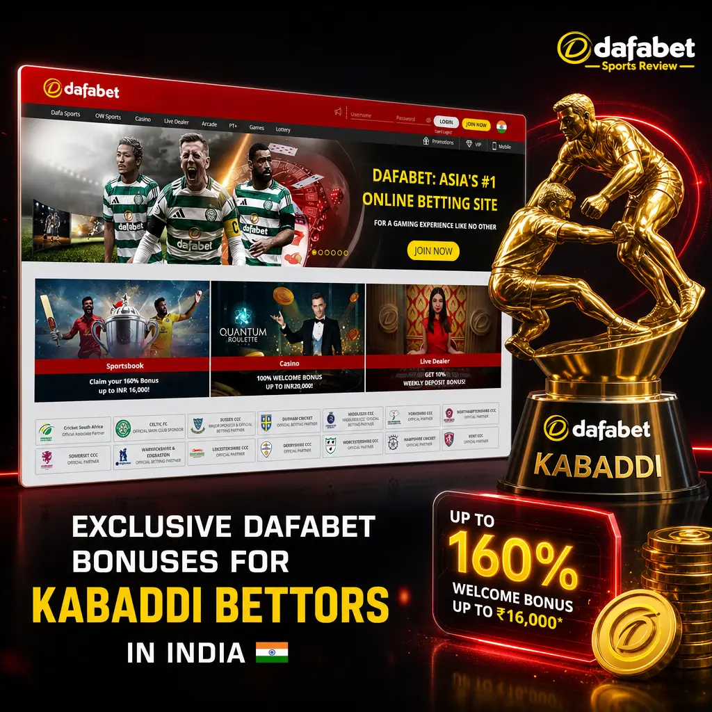 Dafabet Kabaddi bonuses for Indian bettors: 200% deposit match, reload offers, boosted PKL odds, and multi bet insurance.