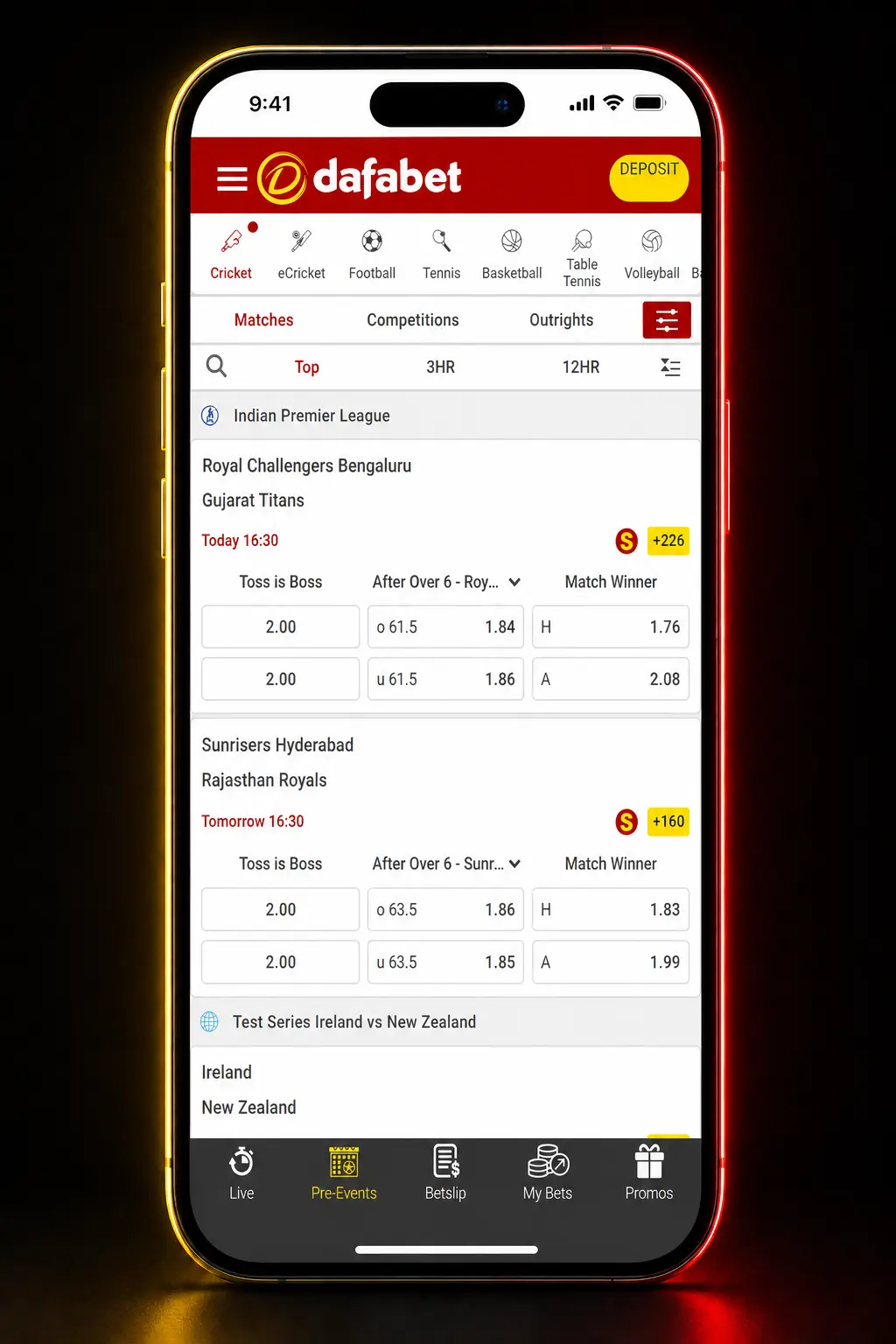 Step-by-step guide showing how to register, deposit, and place an American football bet on Dafabet sportsbook app.