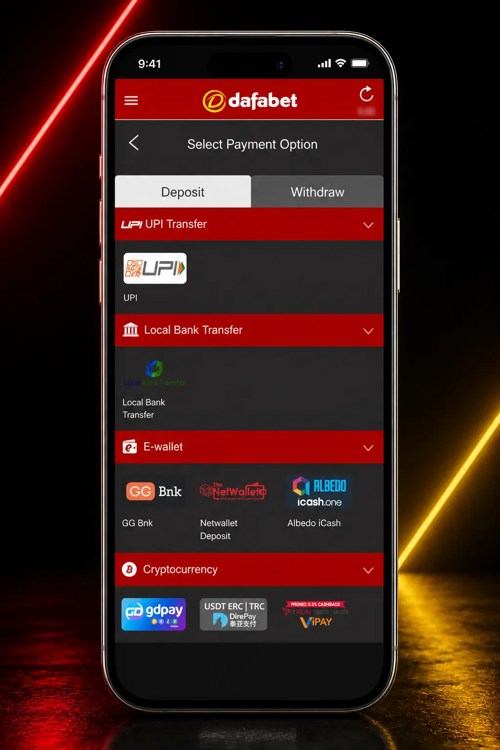 Step-by-step guide showing how to sign up, deposit, and place eCricket bets on Dafabet's mobile app