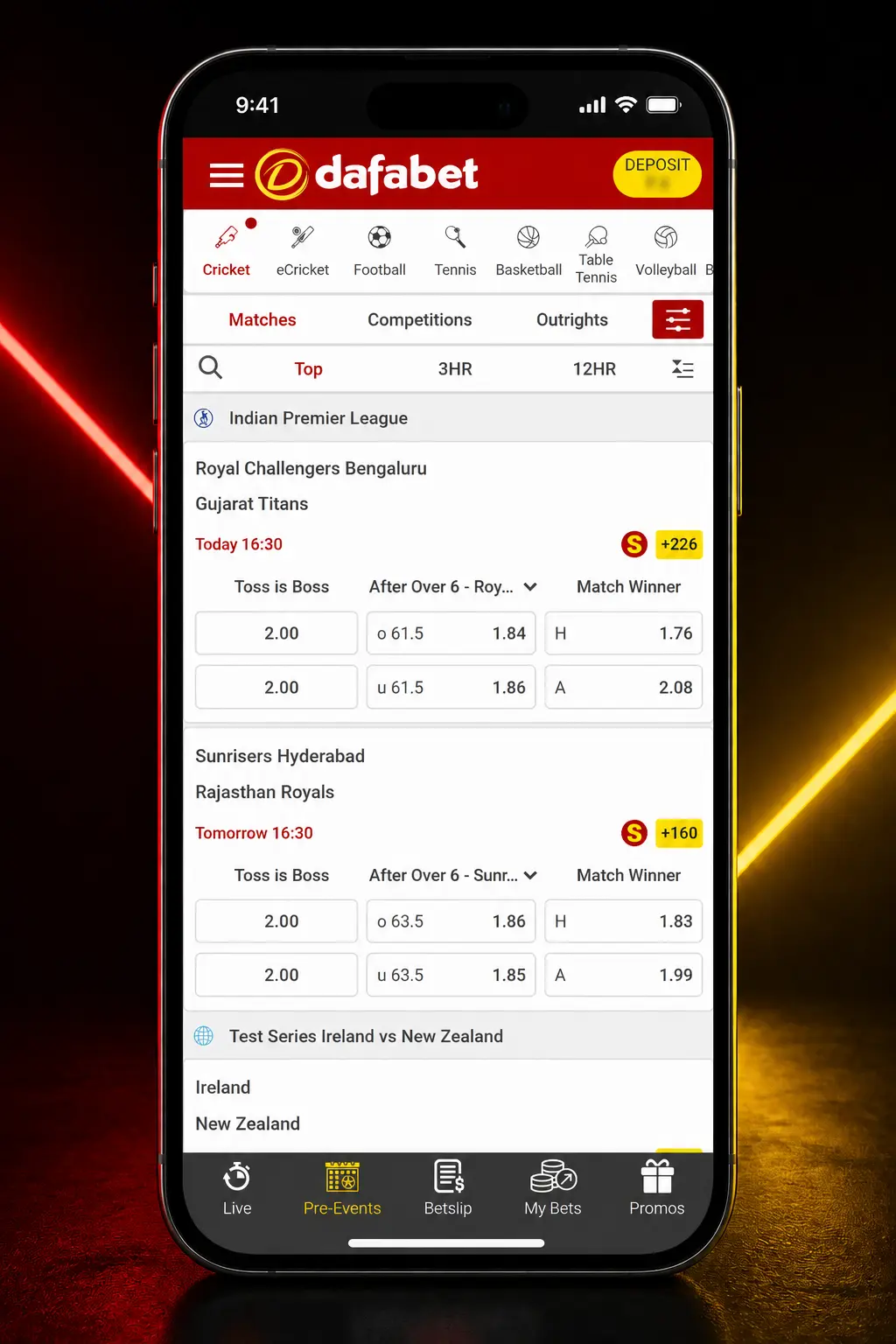 Step-by-step guide to signing up, depositing, and placing a rugby bet on Dafabet via mobile app.