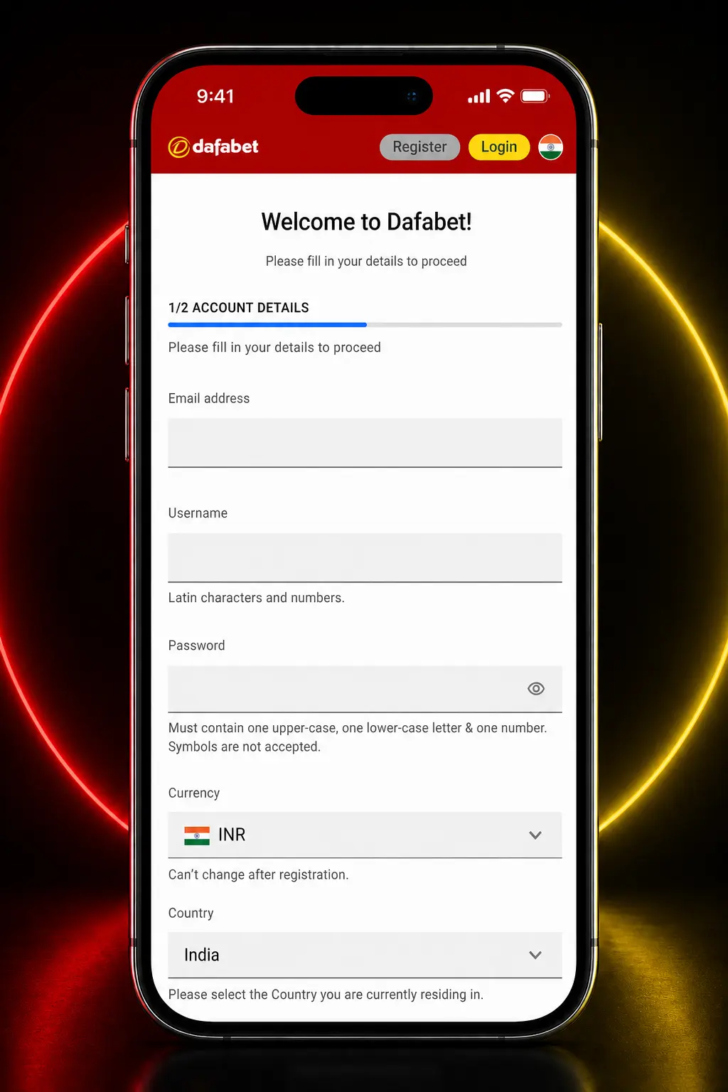 Step-by-step guide to signing up and placing a Dota 2 bet on Dafabet, shown on a mobile screenshot.