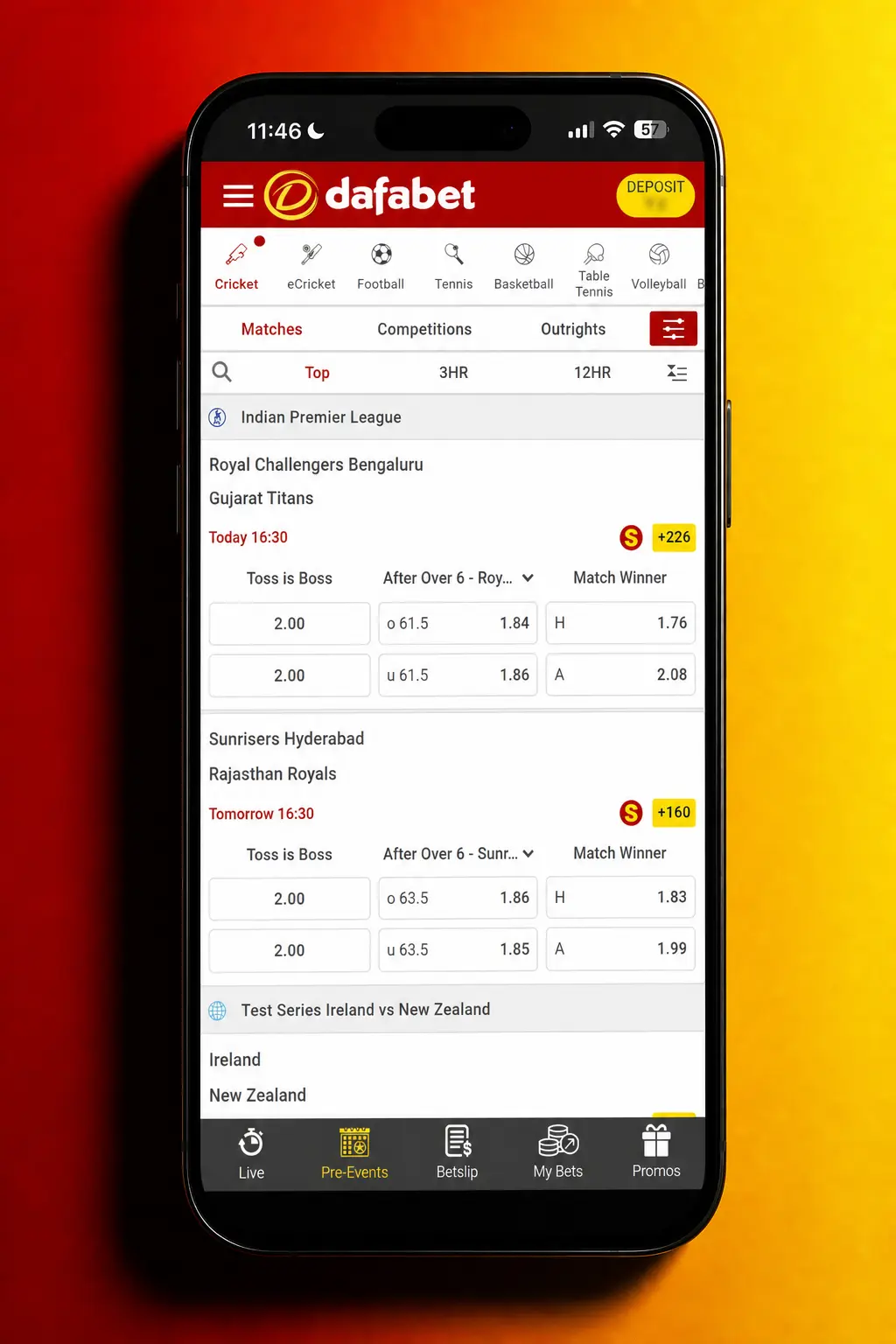 Step-by-step screenshot showing how to log in, select a sport, and place a bet on Dafabet