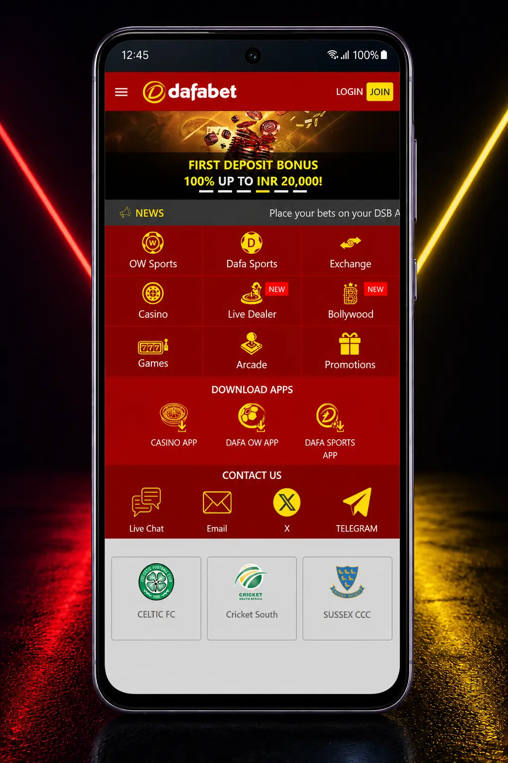 Step by step guide showing how to download and install the Dafabet Android APK on a mobile device screen