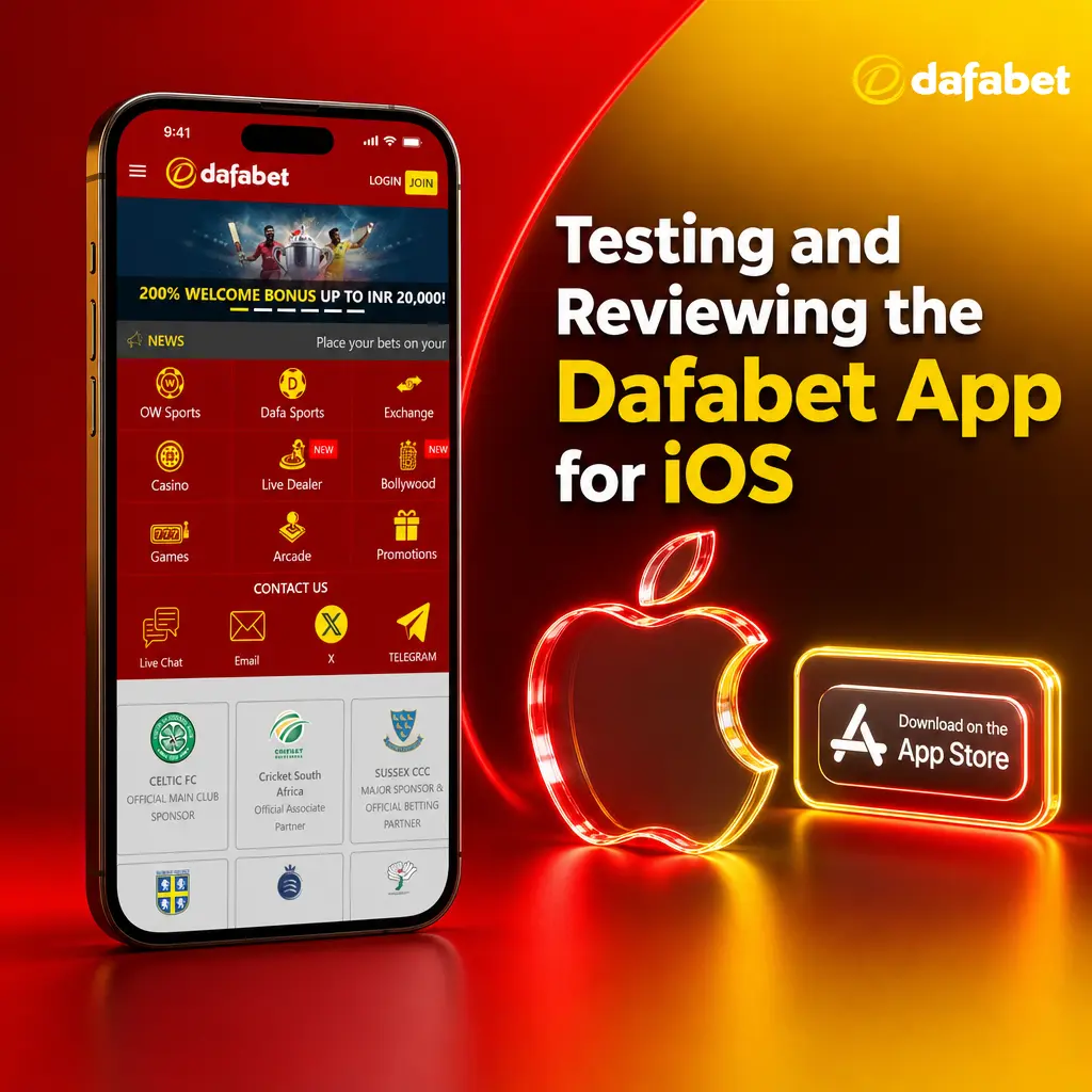 Dafabet iOS app review showing Safari-based mobile site performance test on iPhone and iPad devices in India