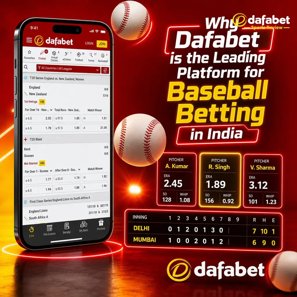 Dafabet baseball betting in India: MLB, NPB, KBO odds, fast UPI/IMPS withdrawals, and inning-level markets